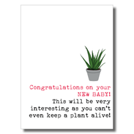 New Baby Plant Alive Card